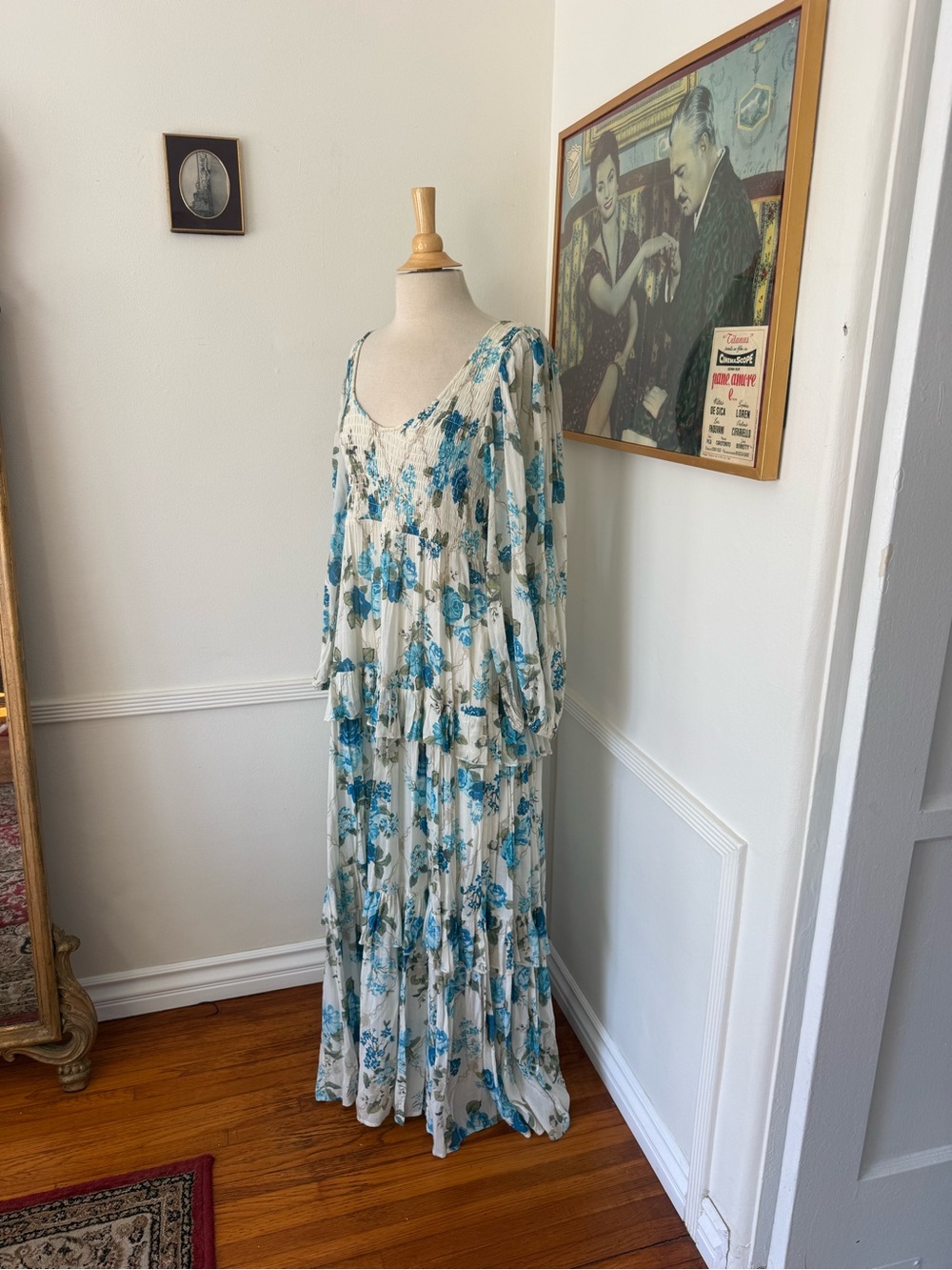 Spell Floral Maxi Dress with Blue Print - Picture 3 of 8